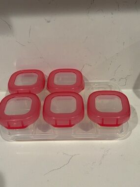 Oxo Clear Food Storage Containers with Red Lids - Set of 5